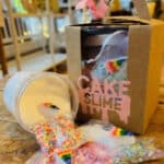 Cake slime kit with packaging and all the contents