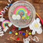 Rainbow slime kit with decorations